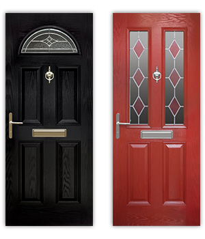 Coloured composite doors