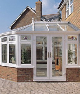 Conservatory with french doors